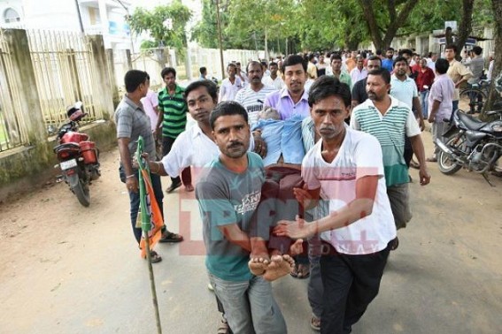 Tripura CM blocked by BJP, 1 falls sick Tripura CM blocked by BJP, 1 falls sick